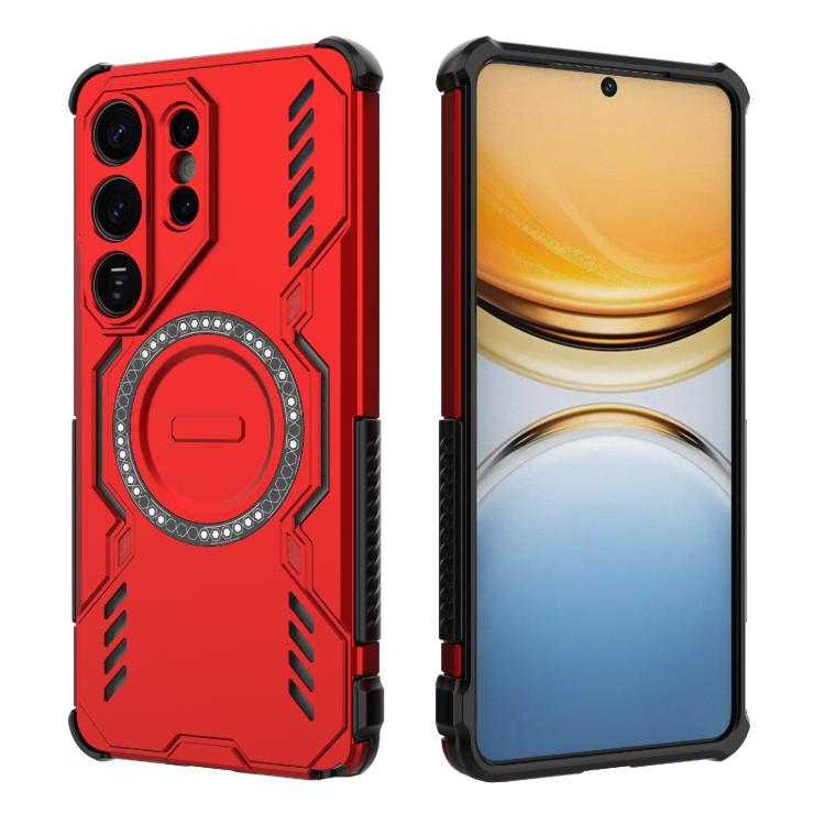 For Samsung Galaxy S26 Ultra 5G Butterfly Armor MagSafe Magnetic Ring Shockproof Phone Case
