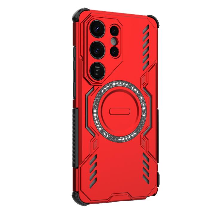 For Samsung Galaxy S26 Ultra 5G Butterfly Armor MagSafe Magnetic Ring Shockproof Phone Case