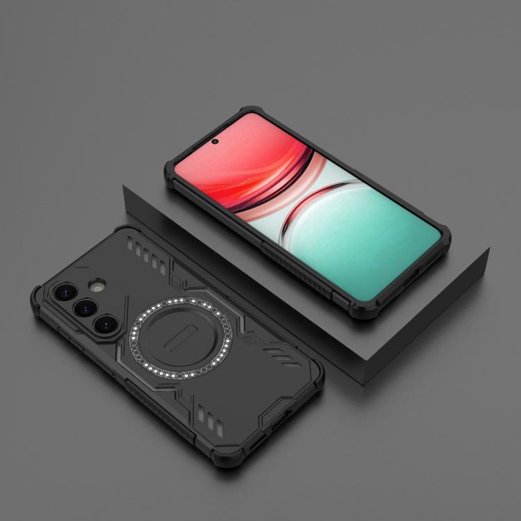 For Samsung Galaxy S26 5G Butterfly Armor MagSafe Magnetic Ring Shockproof Phone Case