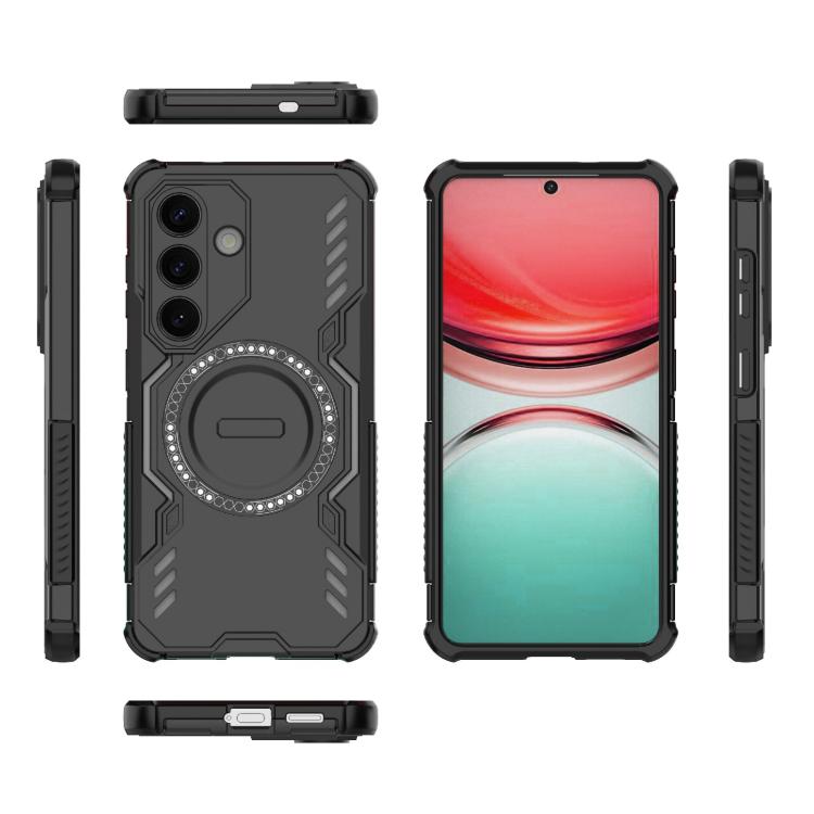 For Samsung Galaxy S26 5G Butterfly Armor MagSafe Magnetic Ring Shockproof Phone Case