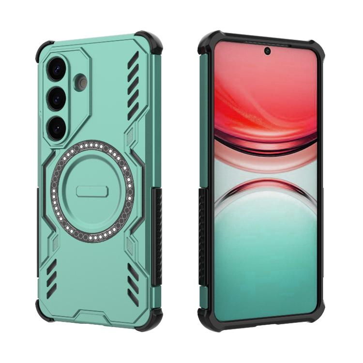 For Samsung Galaxy S26 5G Butterfly Armor MagSafe Magnetic Ring Shockproof Phone Case