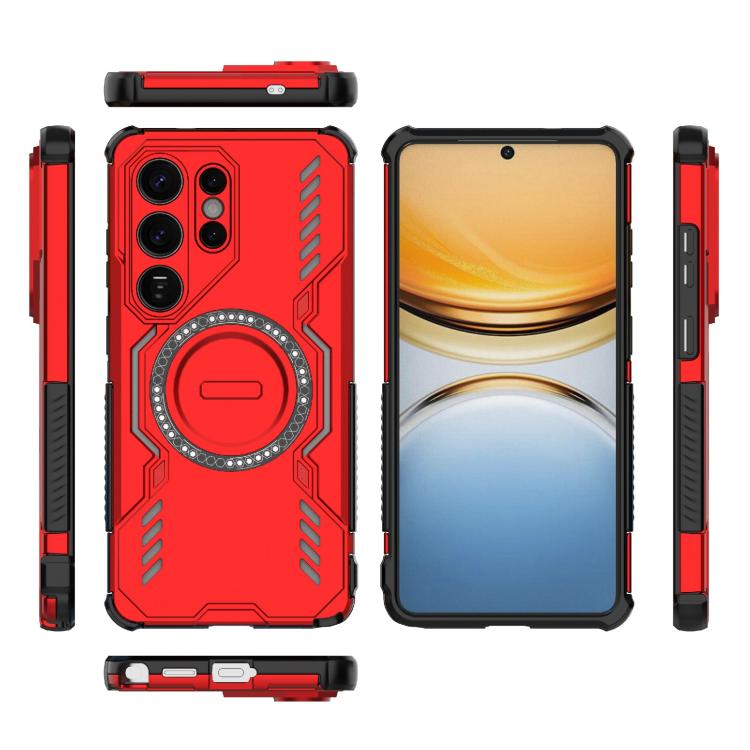For Samsung Galaxy S26 5G Butterfly Armor MagSafe Magnetic Ring Shockproof Phone Case
