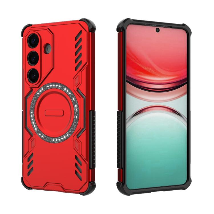 For Samsung Galaxy S26 5G Butterfly Armor MagSafe Magnetic Ring Shockproof Phone Case