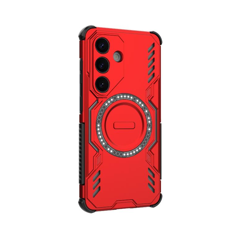 For Samsung Galaxy S26 5G Butterfly Armor MagSafe Magnetic Ring Shockproof Phone Case