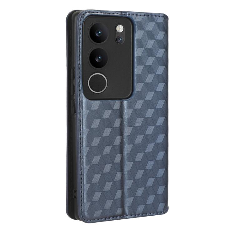 For vivo S17 / S17 Pro / V29 5G Cubic Grid Texture Flip Leather Phone Case