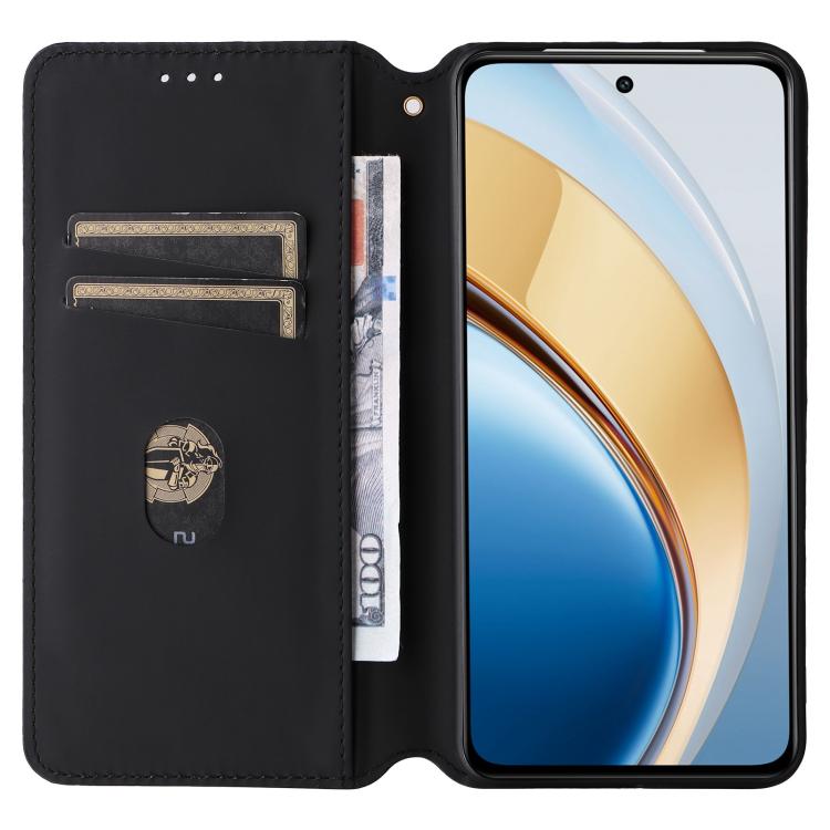 For vivo V40 Lite 4G / 5G IDN Cubic Grid Texture Flip Leather Phone Case
