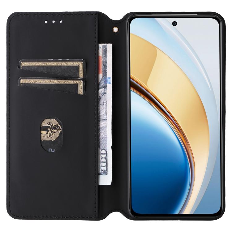 For vivo V40 Lite 4G / 5G IDN Cubic Grid Texture Flip Leather Phone Case