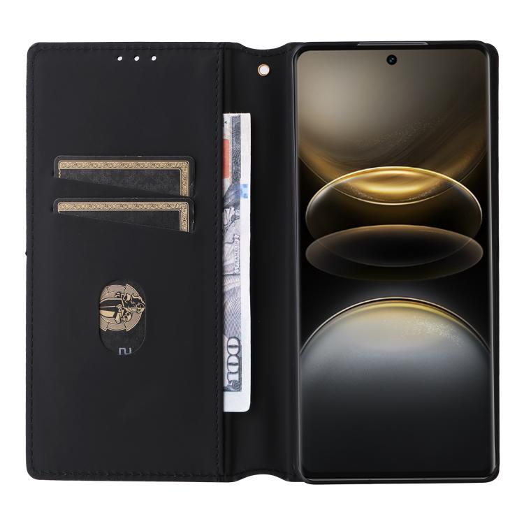 For vivo X100 Ultra 5G Cubic Grid Texture Flip Leather Phone Case
