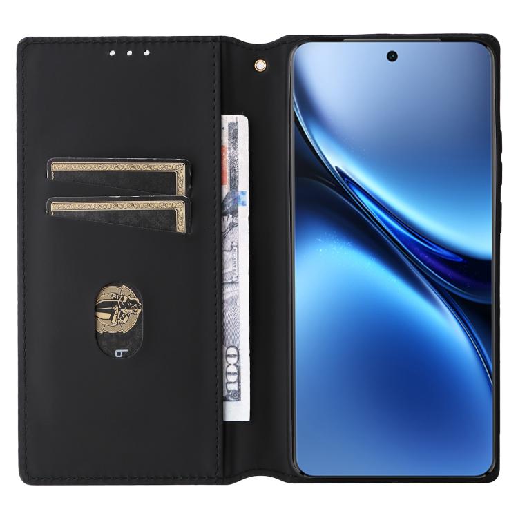 For vivo X200 Pro 5G Cubic Grid Texture Flip Leather Phone Case