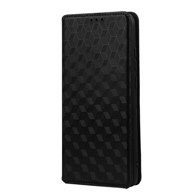 For vivo Y16 4G 2022 Cubic Grid Texture Flip Leather Phone Case