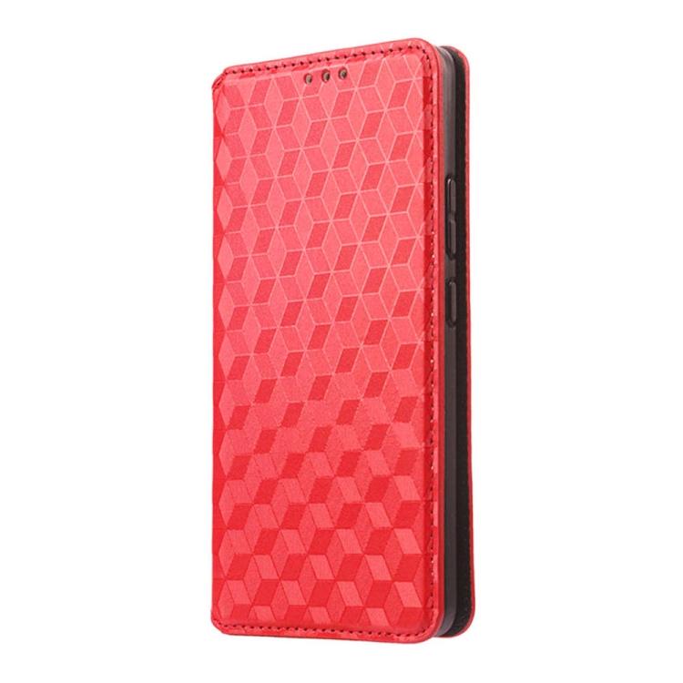 For vivo Y16 4G 2022 Cubic Grid Texture Flip Leather Phone Case