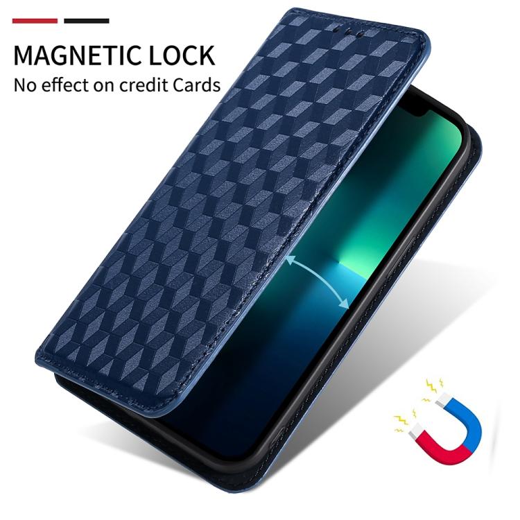 For vivo Y16 4G 2022 Cubic Grid Texture Flip Leather Phone Case