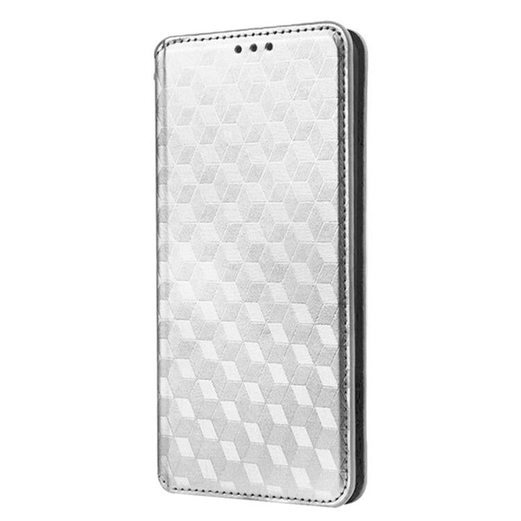 For vivo Y16 4G 2022 Cubic Grid Texture Flip Leather Phone Case