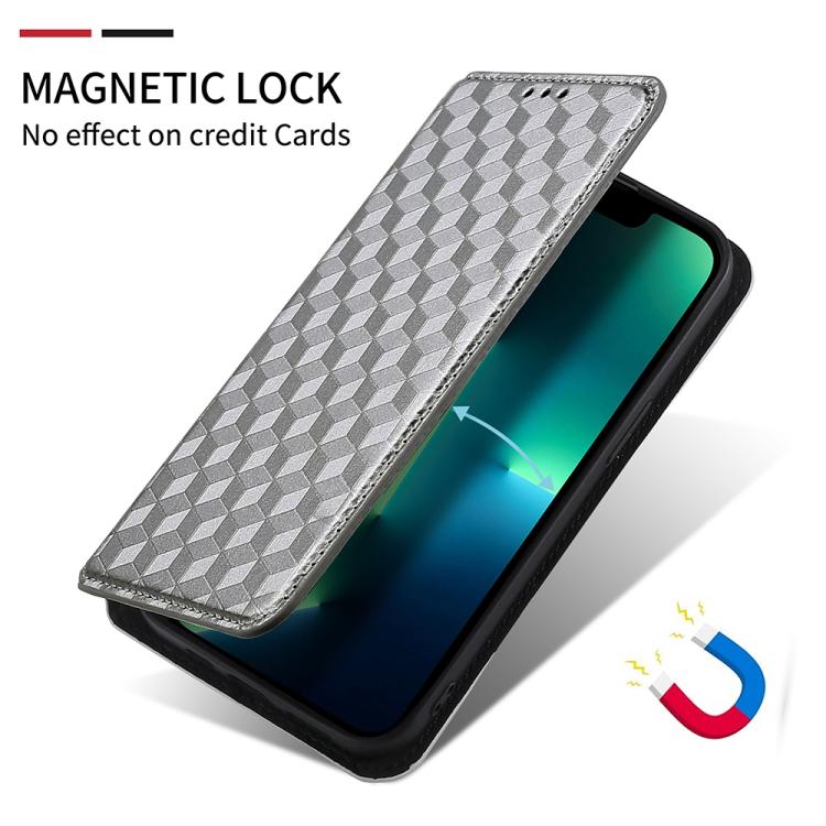 For vivo Y16 4G 2022 Cubic Grid Texture Flip Leather Phone Case