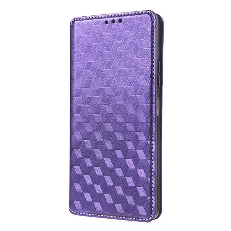 For vivo Y16 4G 2022 Cubic Grid Texture Flip Leather Phone Case