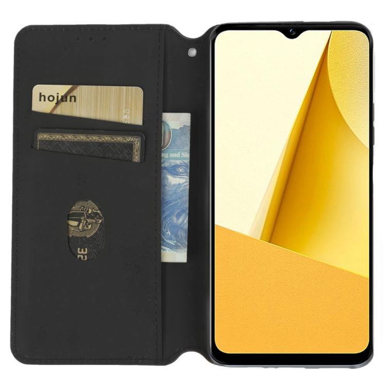 For vivo Y16 4G 2022 Cubic Grid Texture Flip Leather Phone Case