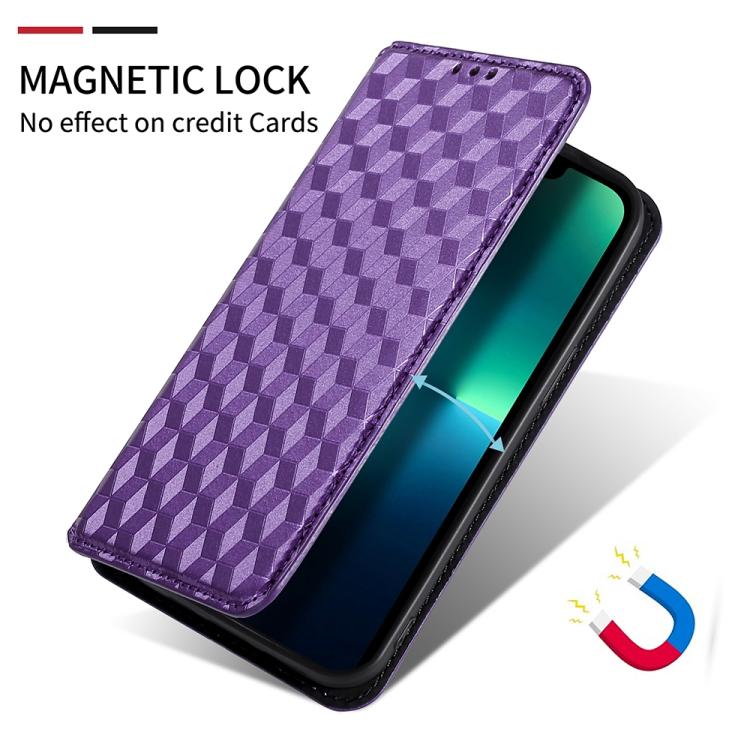 For vivo Y16 4G 2022 Cubic Grid Texture Flip Leather Phone Case