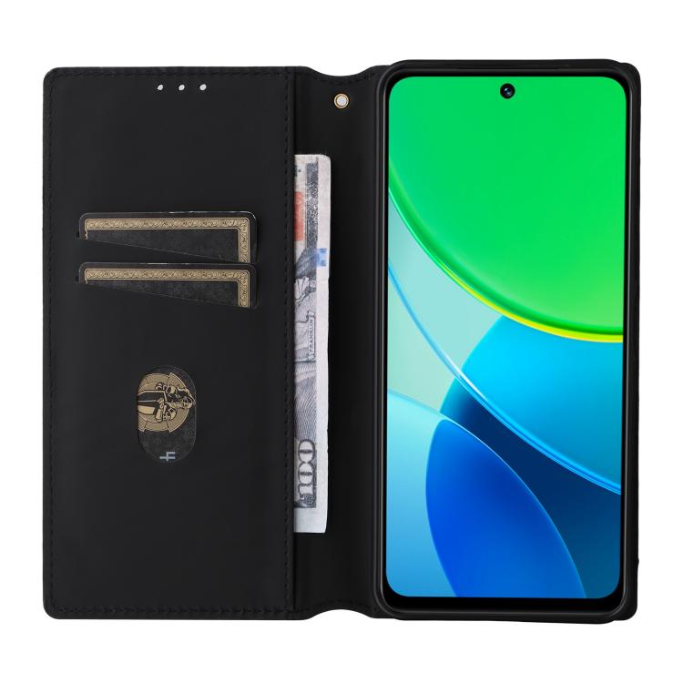 For vivo Y19s 4G Cubic Grid Texture Flip Leather Phone Case