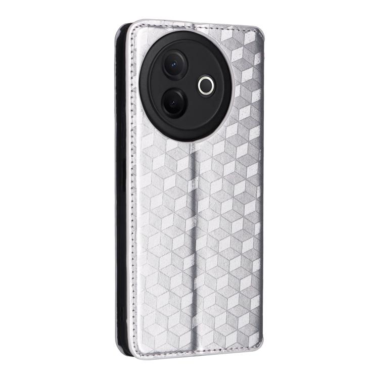 For vivo Y39 5G / Y300i 5G Cubic Grid Texture Flip Leather Phone Case