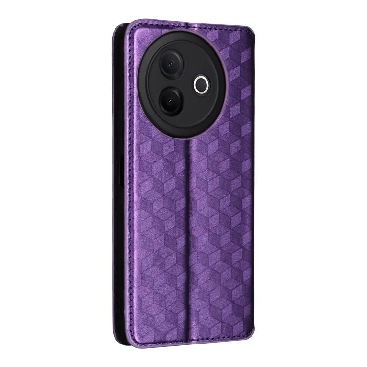 For vivo Y39 5G / Y300i 5G Cubic Grid Texture Flip Leather Phone Case