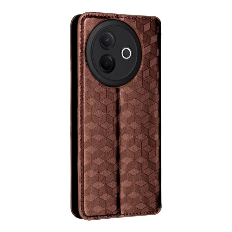 For vivo Y39 5G / Y300i 5G Cubic Grid Texture Flip Leather Phone Case