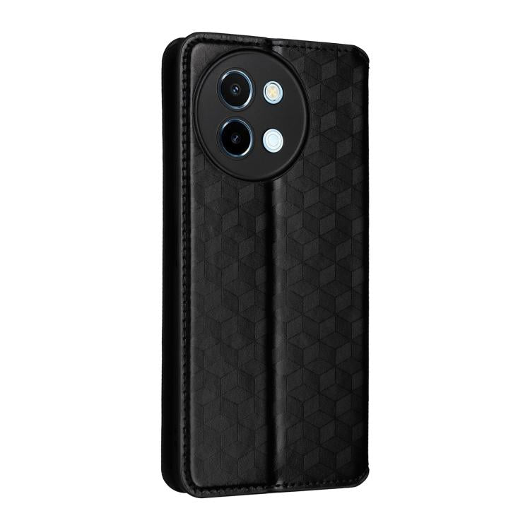For vivo Y58 5G / Y38 5G / Y200i 5G Cubic Grid Texture Flip Leather Phone Case