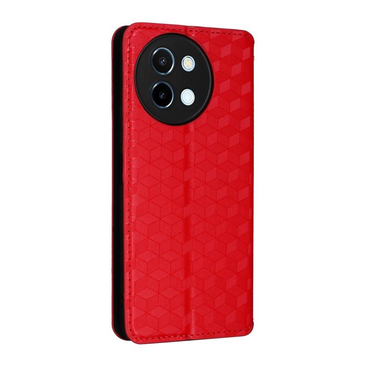 For vivo Y58 5G / Y38 5G / Y200i 5G Cubic Grid Texture Flip Leather Phone Case