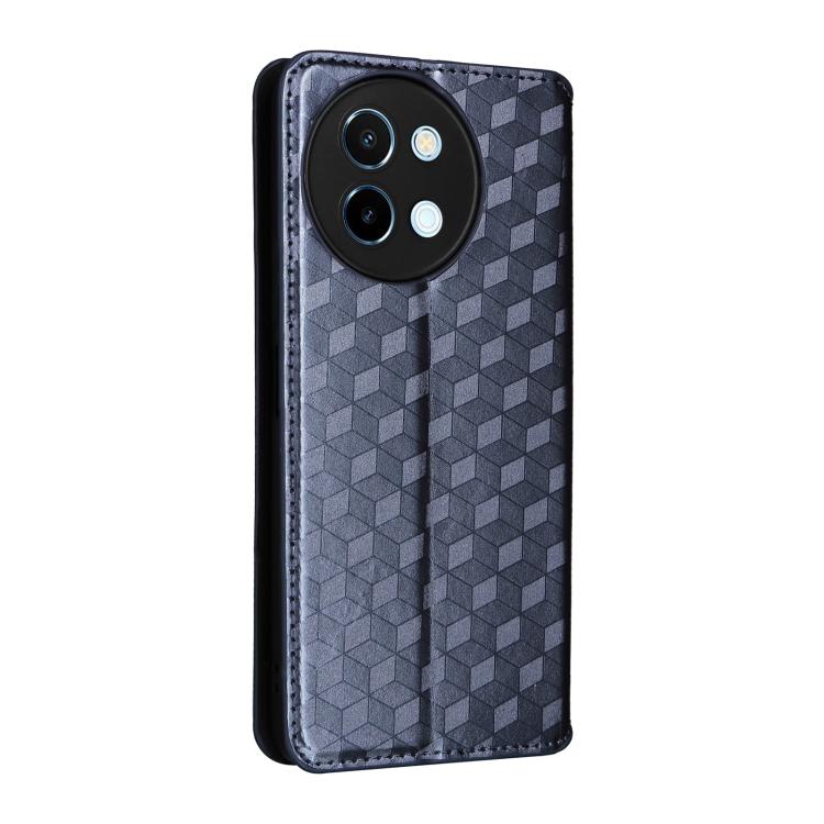 For vivo Y58 5G / Y38 5G / Y200i 5G Cubic Grid Texture Flip Leather Phone Case