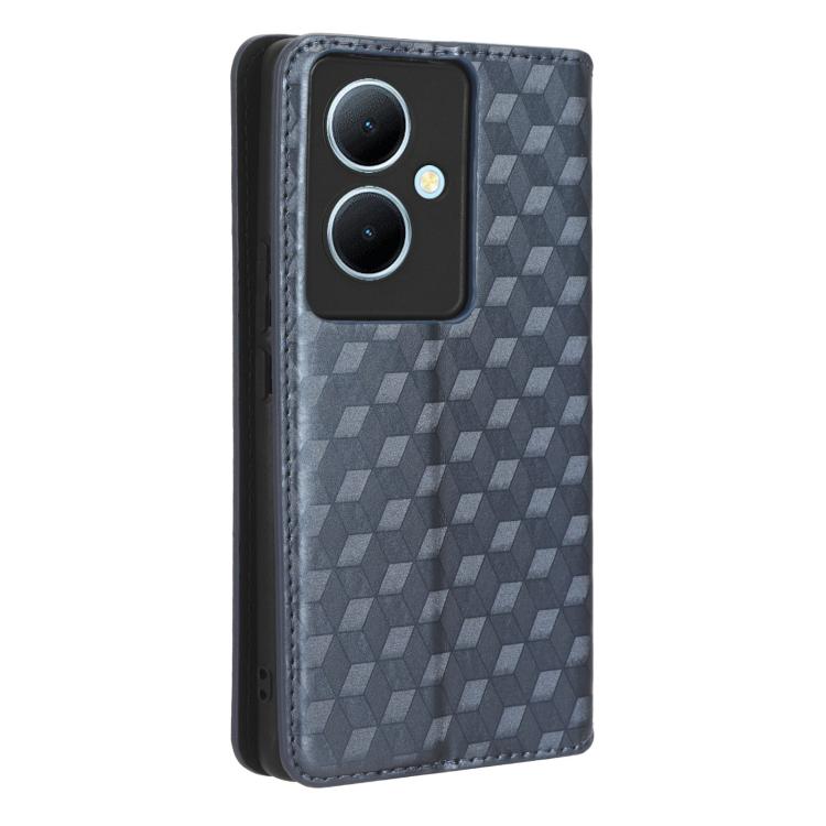 For vivo V29 Lite 5G / Y78 5G Global Cubic Grid Texture Flip Leather Phone Case
