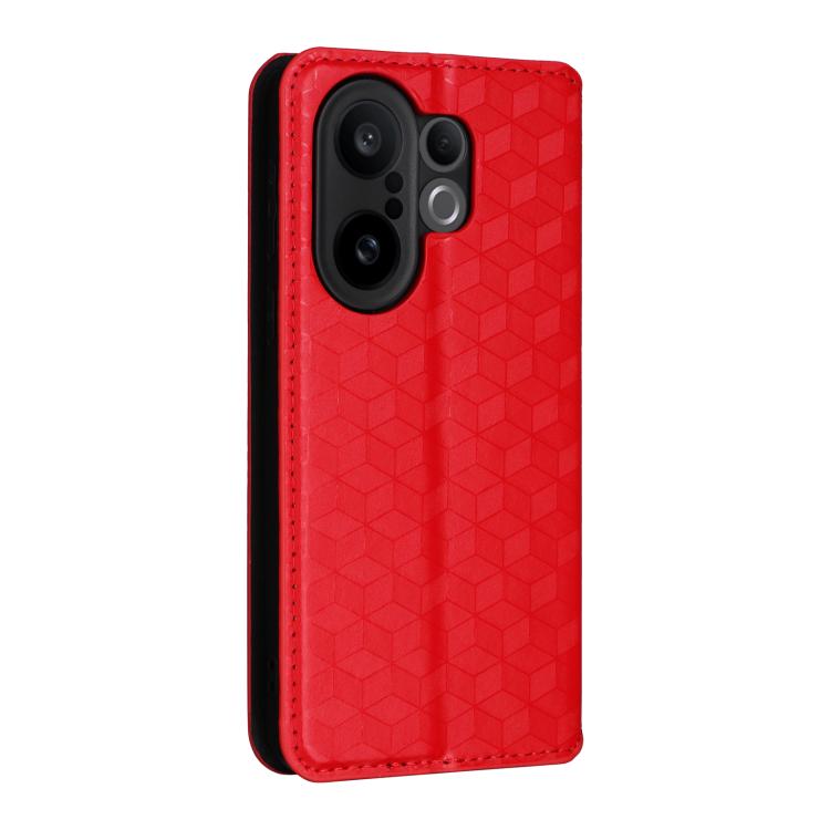 For vivo X200 FE 5G / S30 Pro mini 5G Cubic Grid Texture Flip Leather Phone Case