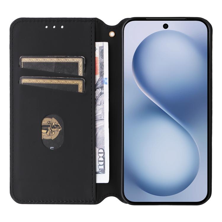 For vivo X200 FE 5G / S30 Pro mini 5G Cubic Grid Texture Flip Leather Phone Case