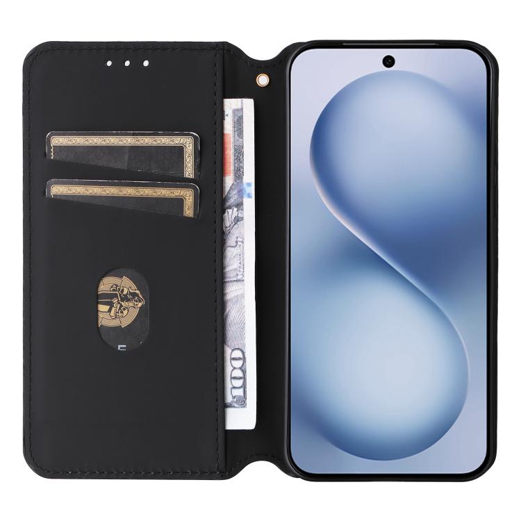 For vivo X200 FE 5G / S30 Pro mini 5G Cubic Grid Texture Flip Leather Phone Case
