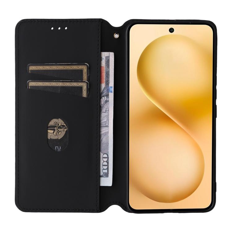 For vivo V60 5G Cubic Grid Texture Flip Leather Phone Case