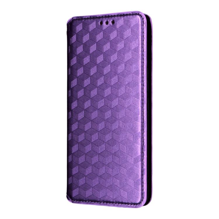For vivo V60 5G Cubic Grid Texture Flip Leather Phone Case