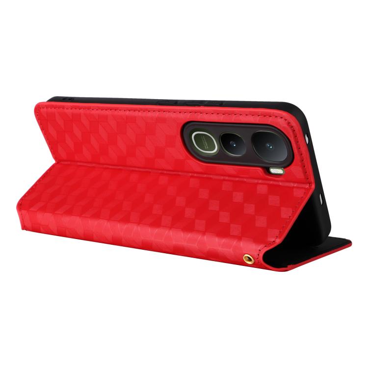 For vivo Y400 4G / 5G / Z10 Lite 4G Cubic Grid Texture Flip Leather Phone Case