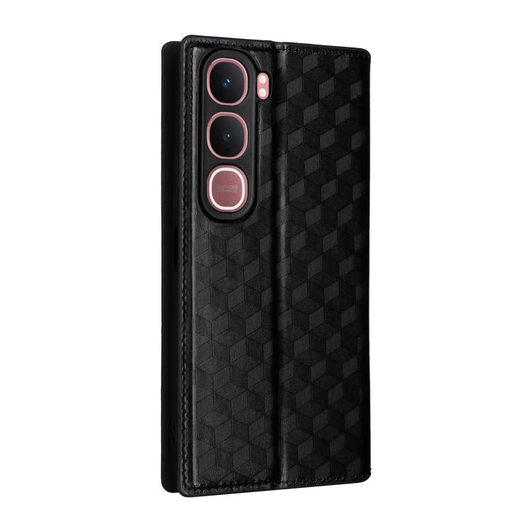 For vivo Y31 5G 2025 / Y21d 4G Cubic Grid Texture Flip Leather Phone Case