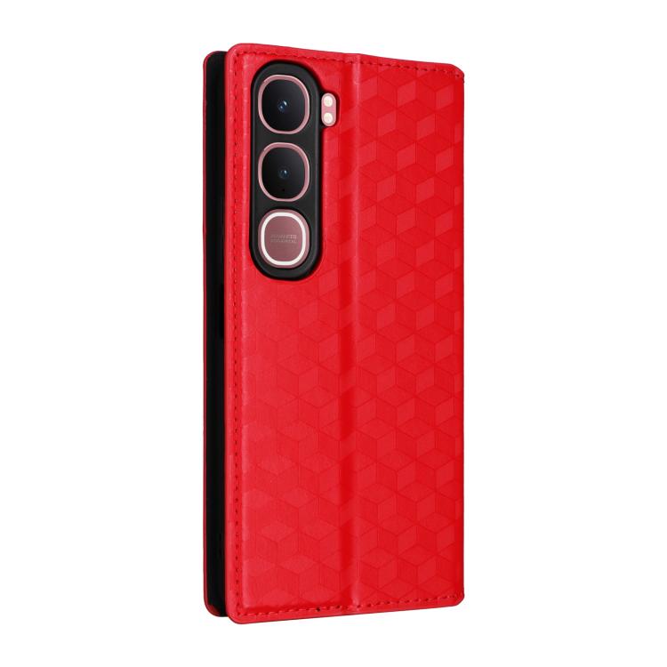 For vivo Y31 5G 2025 / Y21d 4G Cubic Grid Texture Flip Leather Phone Case