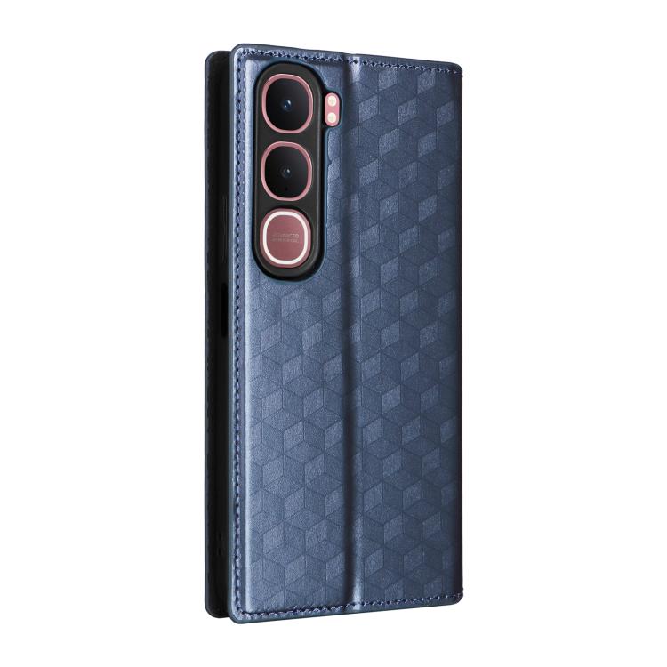 For vivo Y31 5G 2025 / Y21d 4G Cubic Grid Texture Flip Leather Phone Case