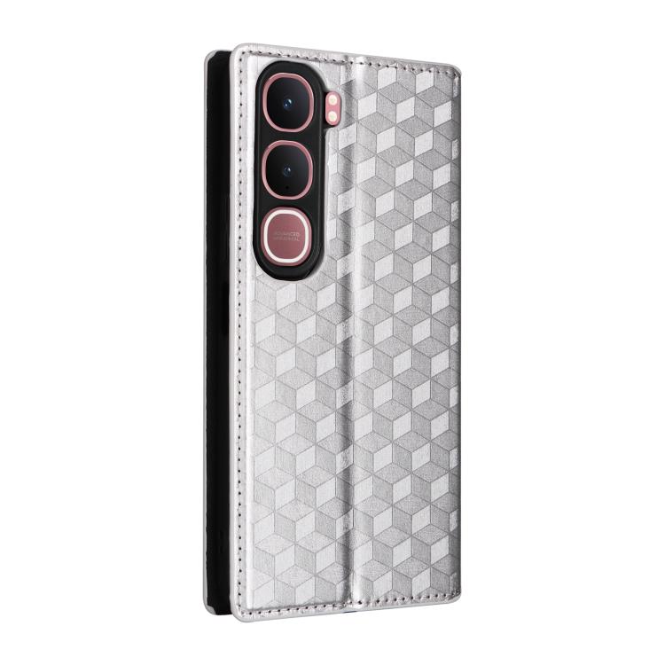 For vivo Y31 5G 2025 / Y21d 4G Cubic Grid Texture Flip Leather Phone Case