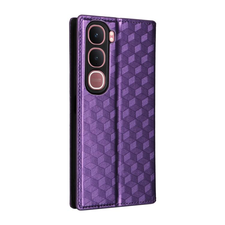 For vivo Y31 5G 2025 / Y21d 4G Cubic Grid Texture Flip Leather Phone Case