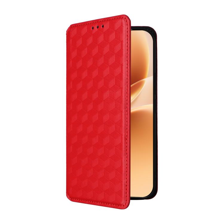 For vivo V70 5G / V70 Elite 5G Cubic Grid Texture Flip Leather Phone Case