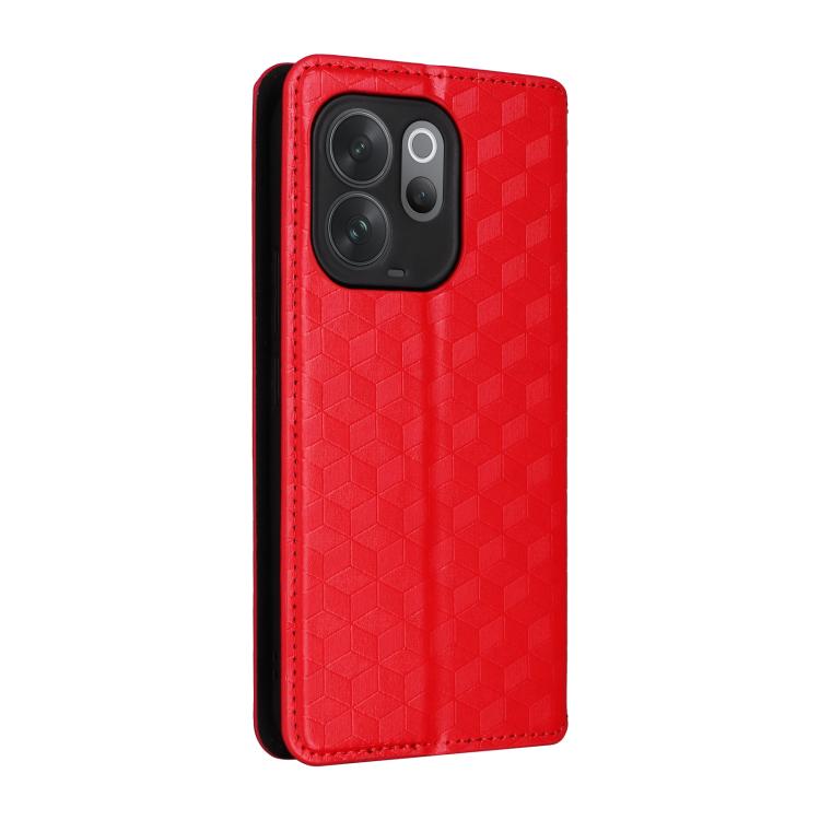 For vivo V70 5G / V70 Elite 5G Cubic Grid Texture Flip Leather Phone Case