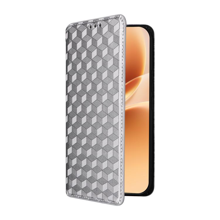 For vivo V70 5G / V70 Elite 5G Cubic Grid Texture Flip Leather Phone Case