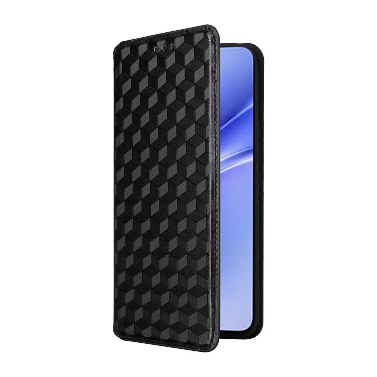 For vivo V70 FE 5G Cubic Grid Texture Flip Leather Phone Case