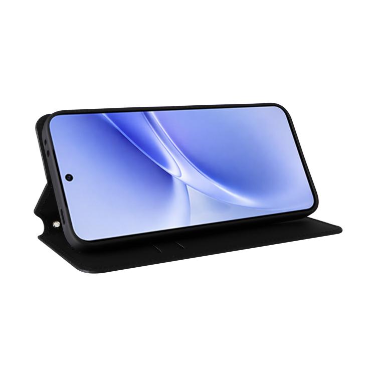 For vivo V70 FE 5G Cubic Grid Texture Flip Leather Phone Case