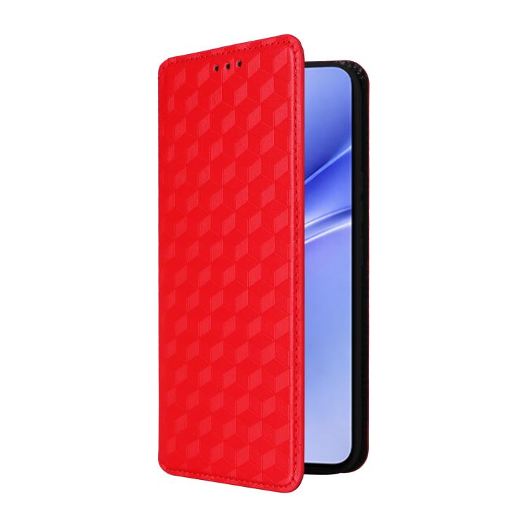 For vivo V70 FE 5G Cubic Grid Texture Flip Leather Phone Case