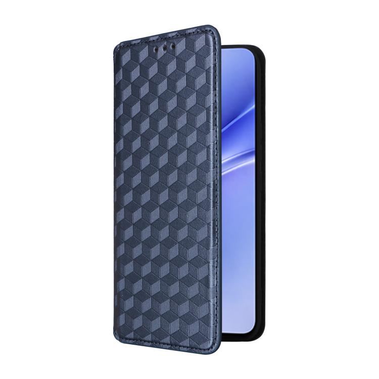 For vivo V70 FE 5G Cubic Grid Texture Flip Leather Phone Case