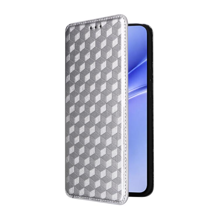 For vivo V70 FE 5G Cubic Grid Texture Flip Leather Phone Case