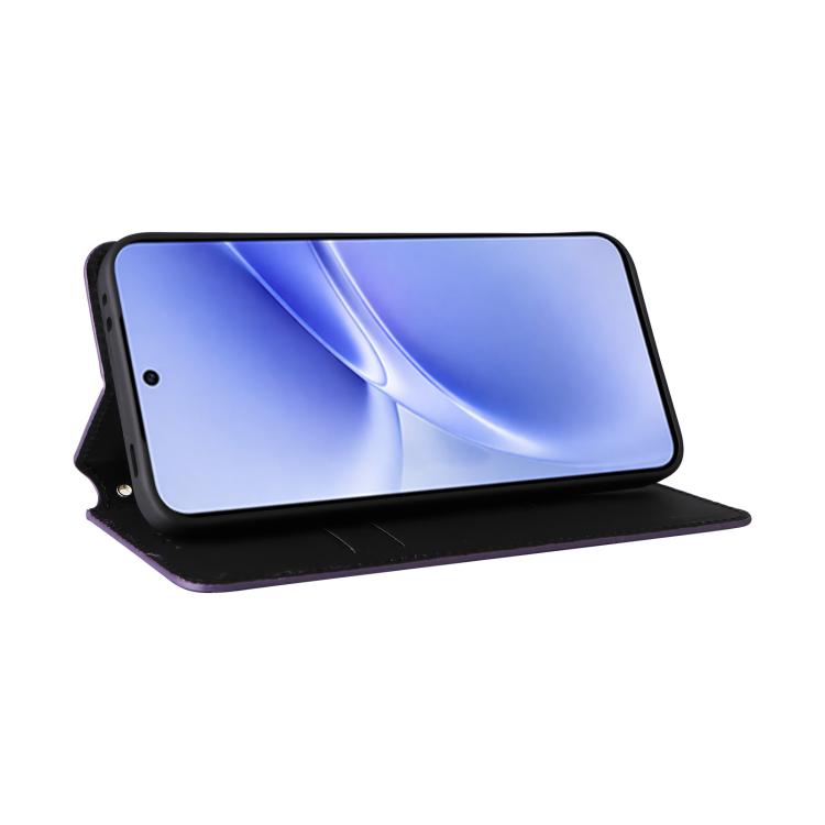 For vivo V70 FE 5G Cubic Grid Texture Flip Leather Phone Case