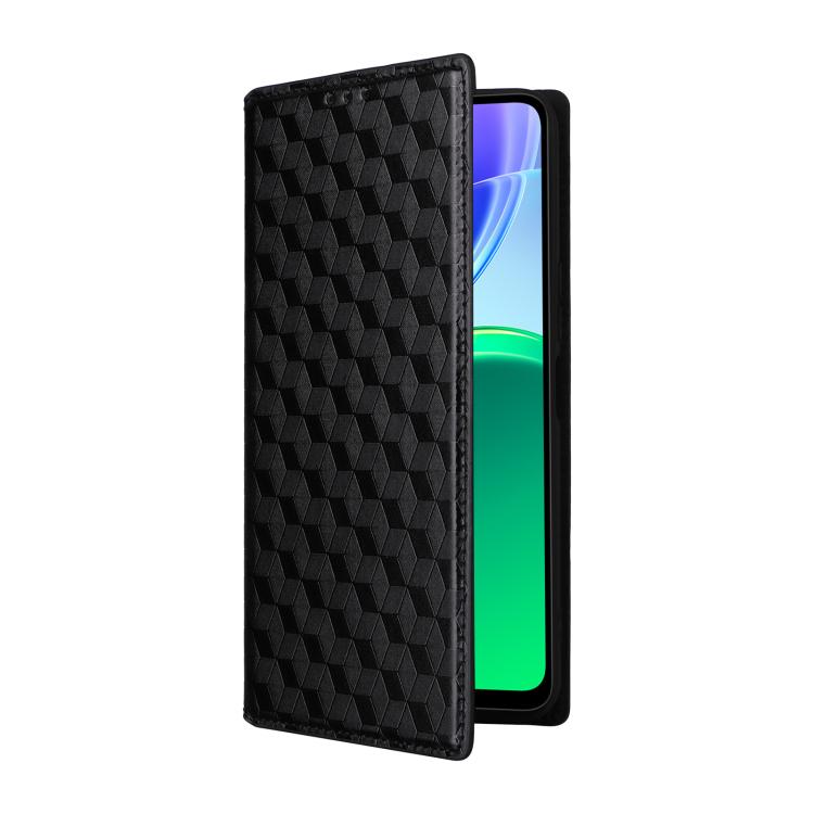 For vivo Y21 5G 2026 / Y05 4G Cubic Grid Texture Flip Leather Phone Case
